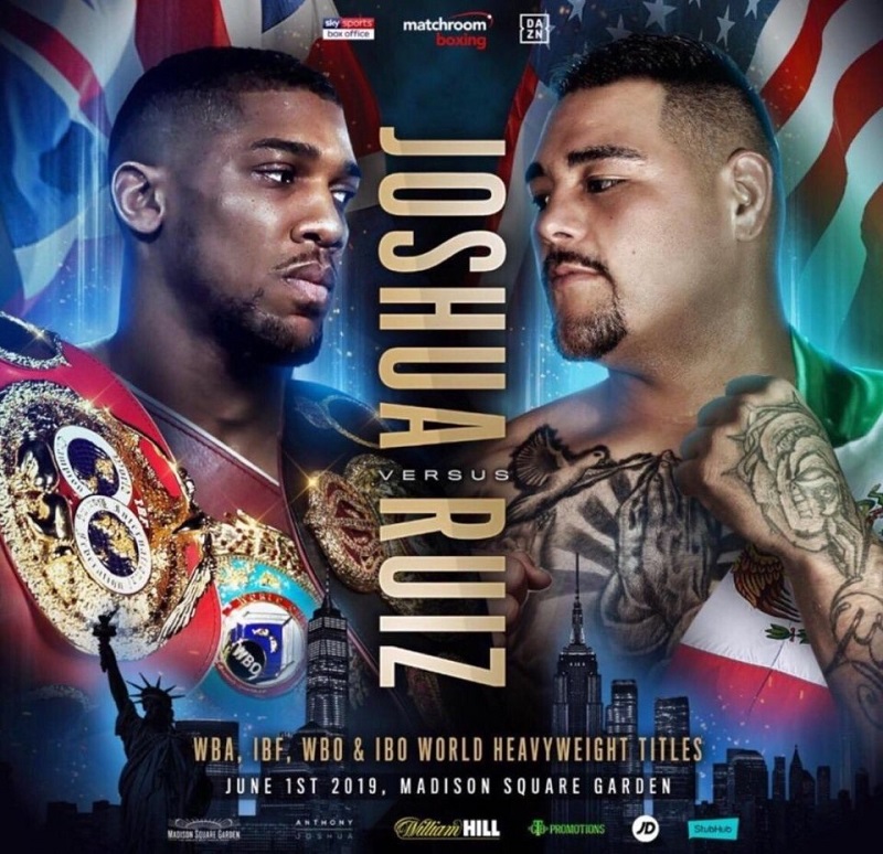 Anthony Joshua puts his World Titles on the line against Andy Ruiz Jr. at The Garden