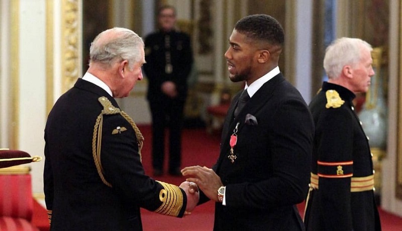 Congratulations to boxer Anthony F Joshua who received an OBE for services to Sport from The Prince of Wales