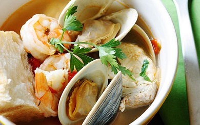 Halibut and Shellfish Soup