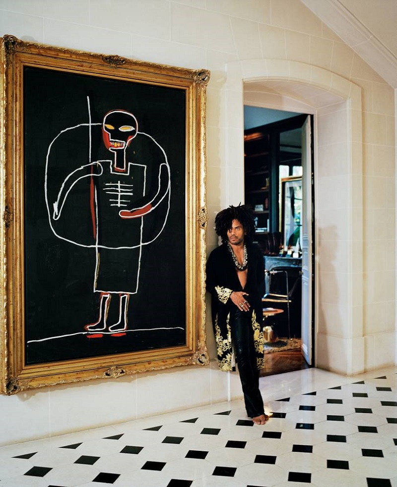 Inside Lenny Kravitz's Paris Townhouse, And The Story Behind That Basquiat