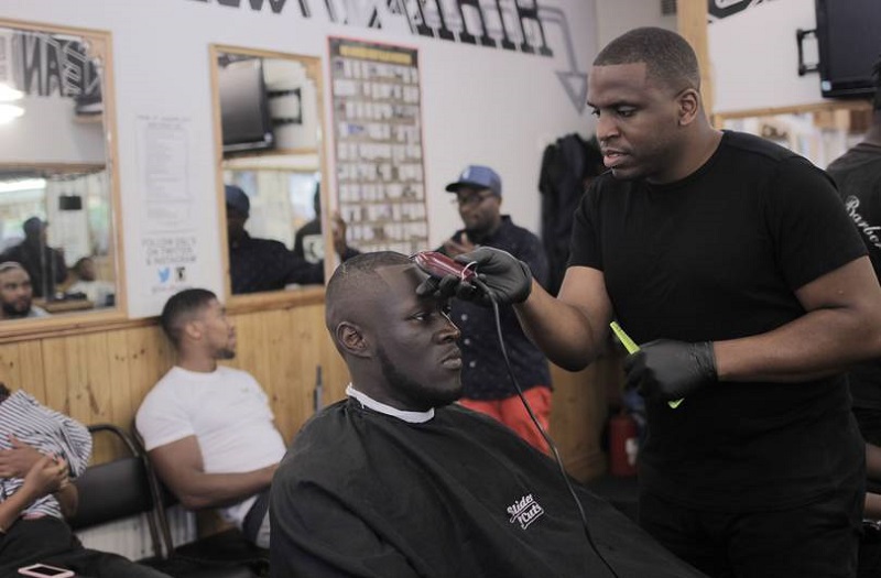 Stormzy rocks the classic “short back and sides” style