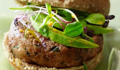 Tuna Burger Carrot-Ginger Sauce