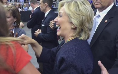 Post-speech dance break at the New Hampshire Democratic Party State Convention