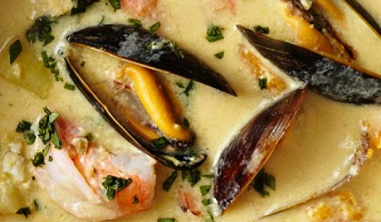 Peruvian Seafood Chowder